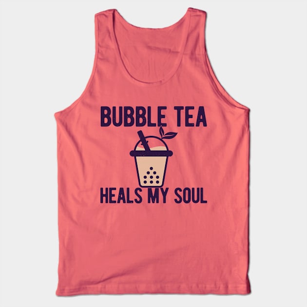 Funny Bubble Boba Tea Tank Top by TheVintageChaosCo.